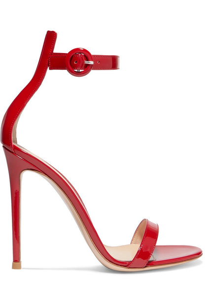 Chic One Strap Velvet Block Heel Sandals for Women