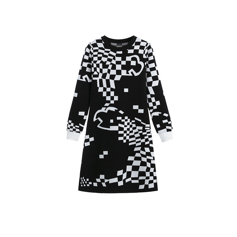 Classic Plaid Round Neck Everyday Dress