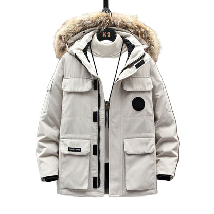 Men’s Tooling Parka – Tide Brand Couple Down Jacket with Oversized Utility Style