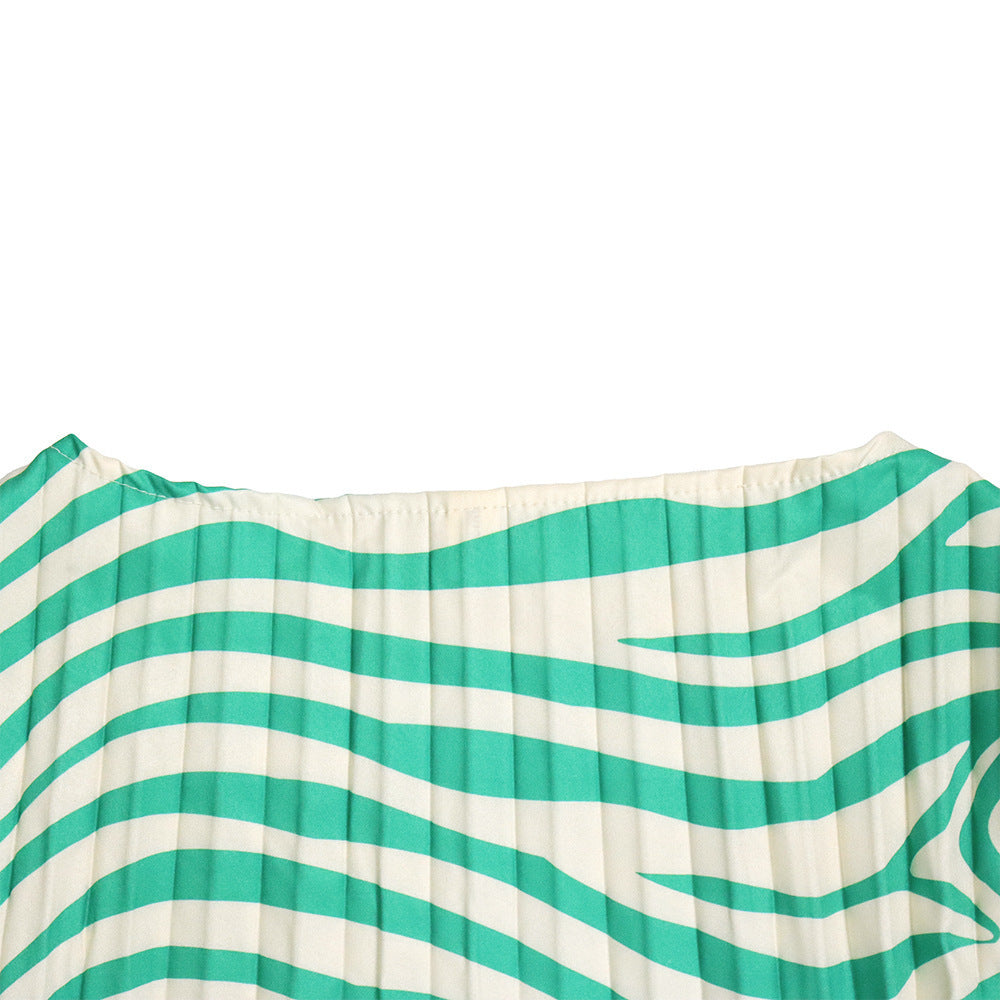 African Print Loose Fit Maxi Dress – Casual Pleated Tie-Up Style