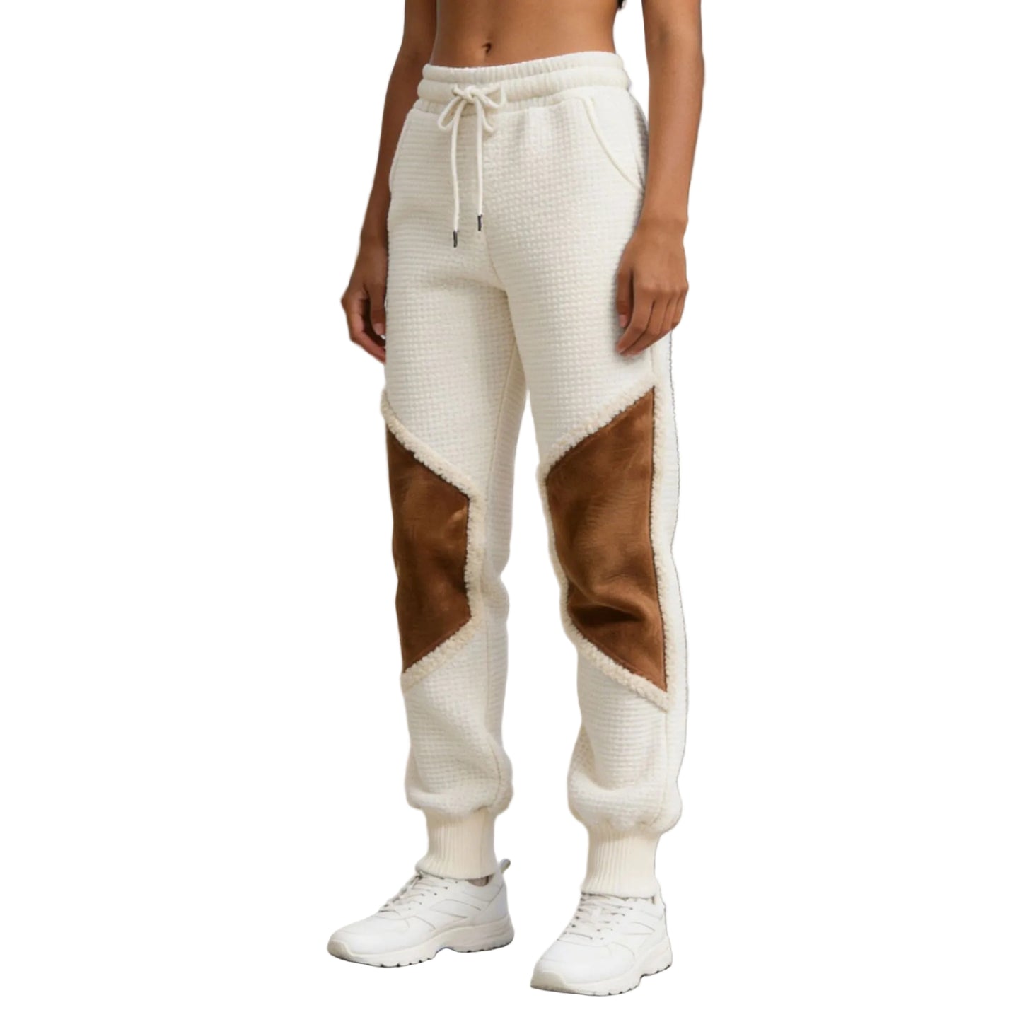 Retro Western Plaid Patchwork Sport Pants for Women