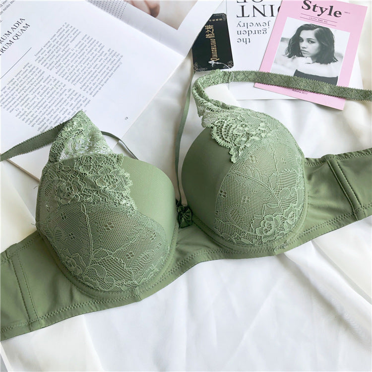 Plus Size Thin Lace Lingerie – Bust-Enhancing & Gathering Design