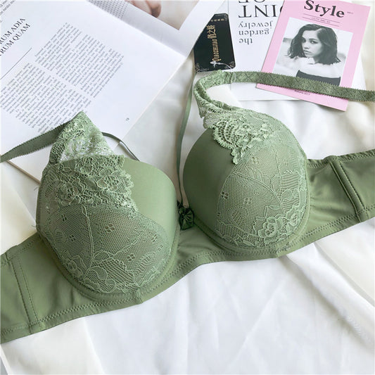 Plus Size Thin Lace Lingerie – Bust-Enhancing & Gathering Design