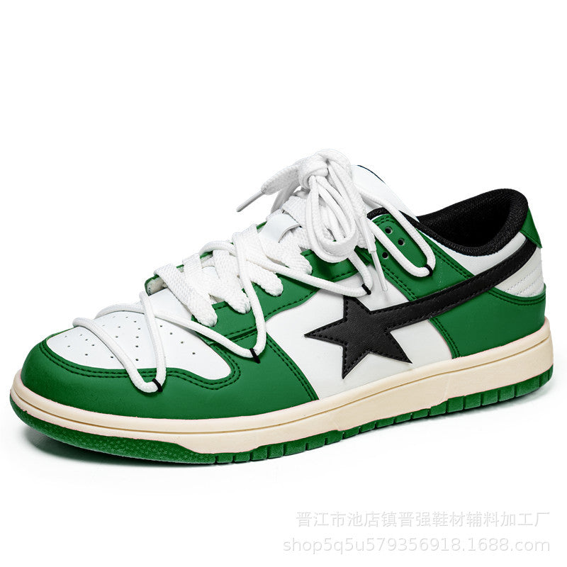 White and Red Star Dash Sneaker