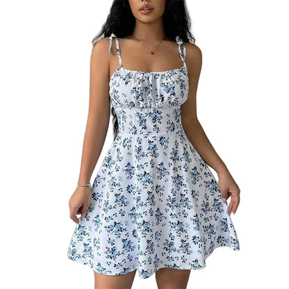 Floral Print A-Line Summer Dress for Women
