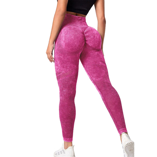 Hollow Design Seamless Leggings High Waist Hip Lifting Running Sports Fitness Yoga Pants Fashion Women's Clothing