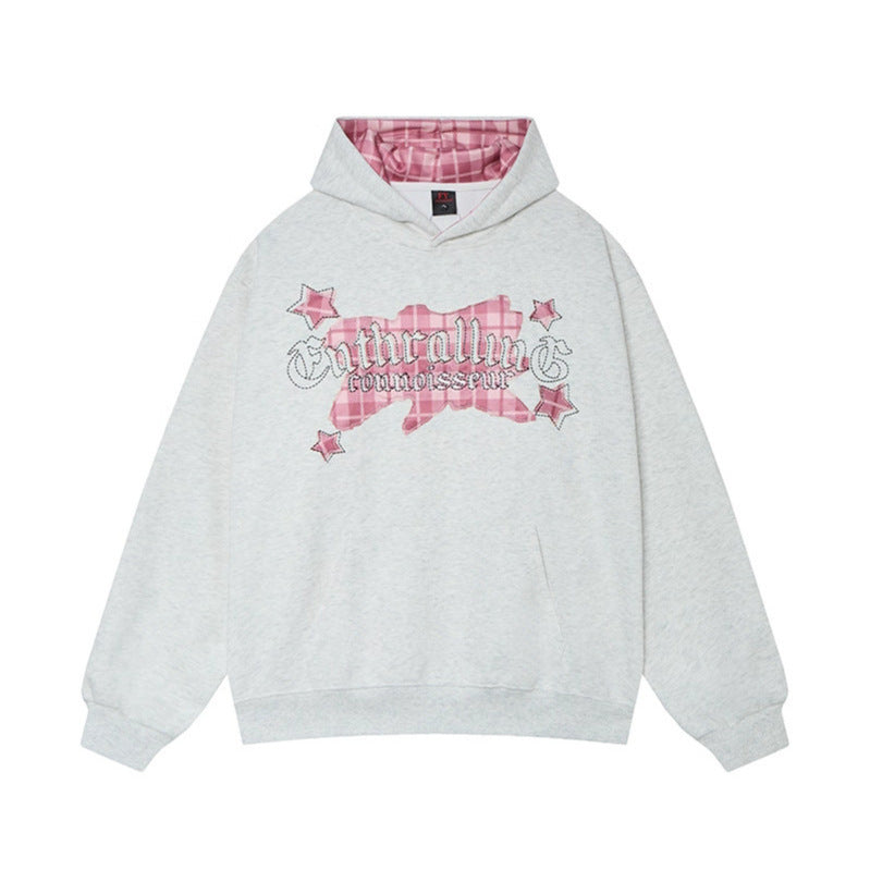 Street Style Color-Block Patch Hoodie Sweatshirt