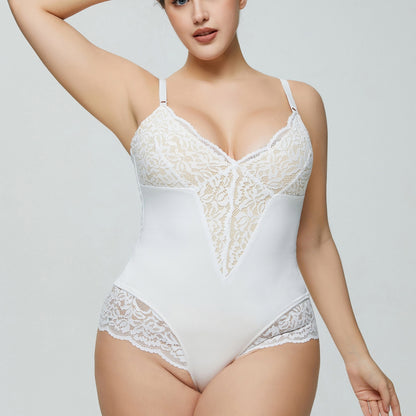 Women’s Sexy Lace Stitching T-Back Jumpsuit – One-Piece Lingerie Bodysuit