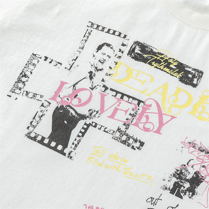 Cross printed short sleeved T-shirt