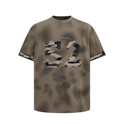 Tie-Dye Distressed Short Sleeve T-Shirt