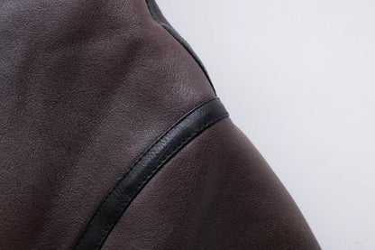 Women’s Suede Fur-Integrated Motorcycle Jacket