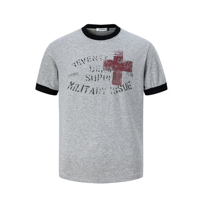 Urban Style Cross Print Casual T-Shirt