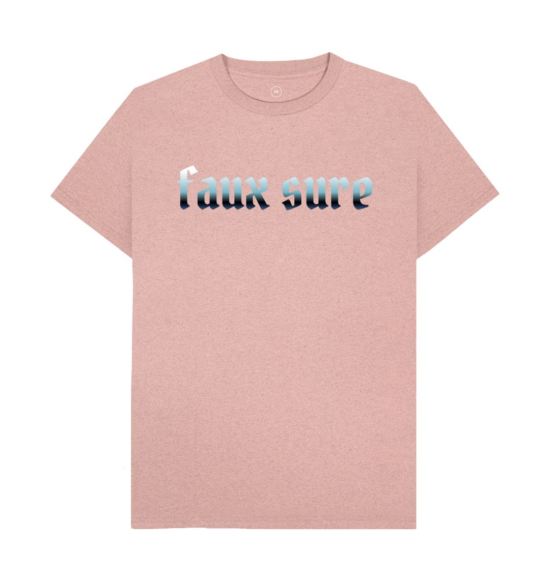 Sunset Pink Men's Faux Sure Print T-Shirts