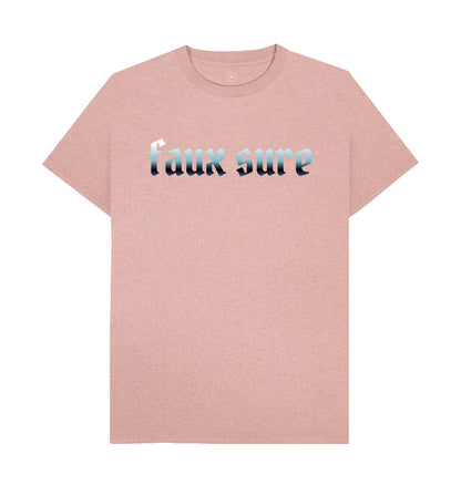Sunset Pink Men's Faux Sure Print T-Shirts