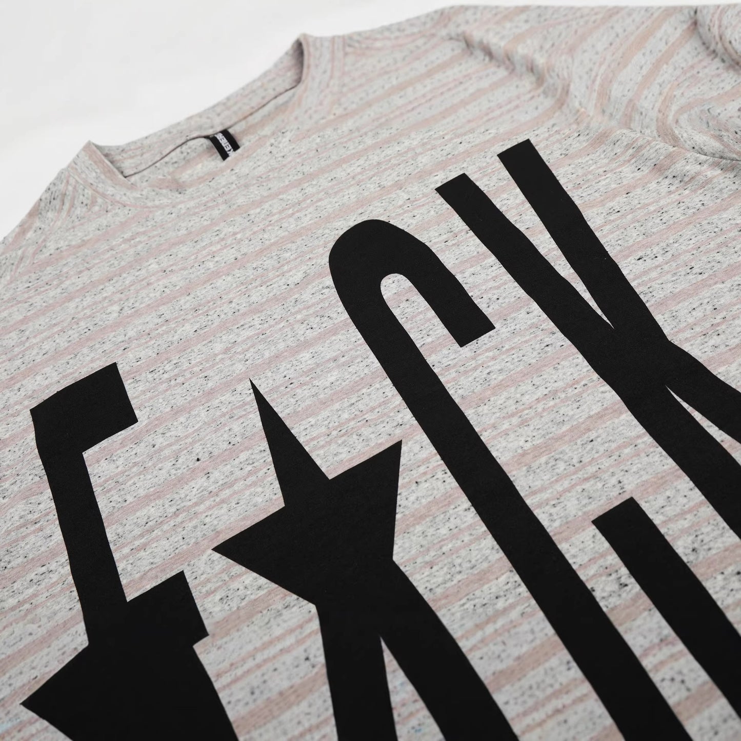 Casual Striped Long Sleeve T-Shirt with Letter Print
