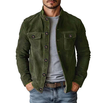 Men’s Vintage Faux Suede Motorcycle Jacket