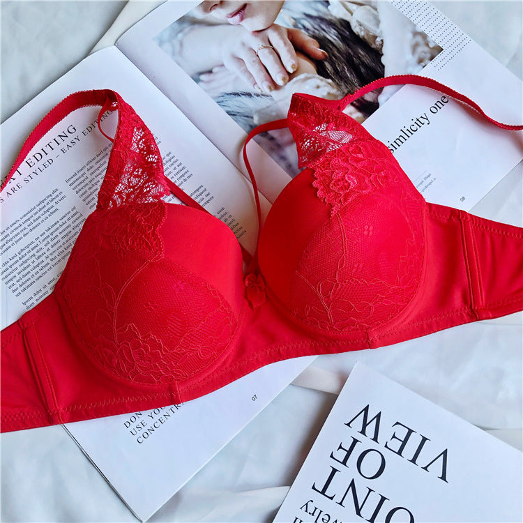 Plus Size Thin Lace Lingerie – Bust-Enhancing & Gathering Design