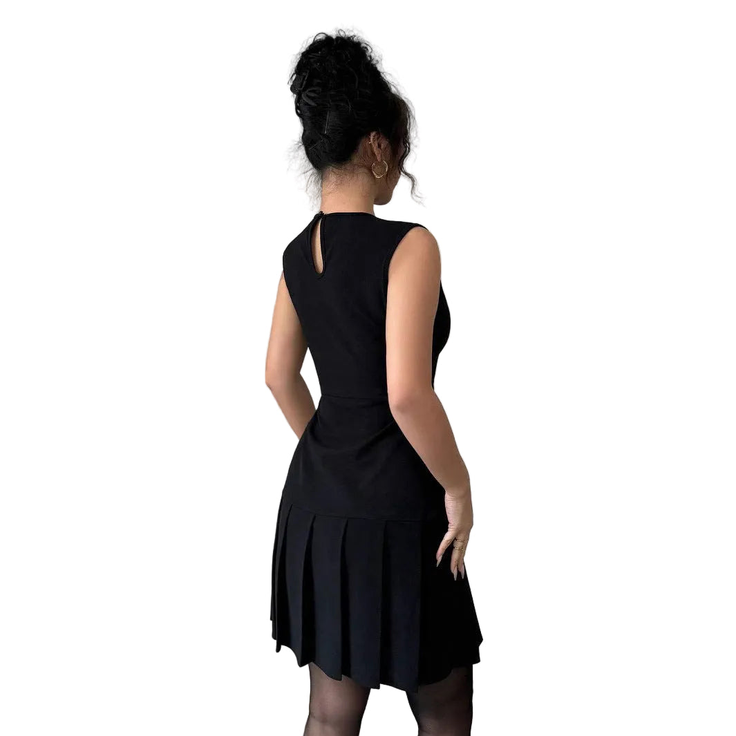 Elegant Sleeveless Ruffle Mini Dress