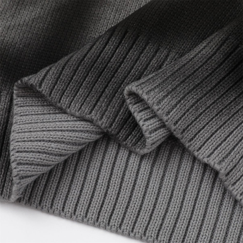 Spray painted graffiti letters round neck knitted sweater