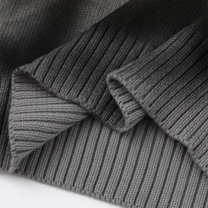 Spray painted graffiti letters round neck knitted sweater