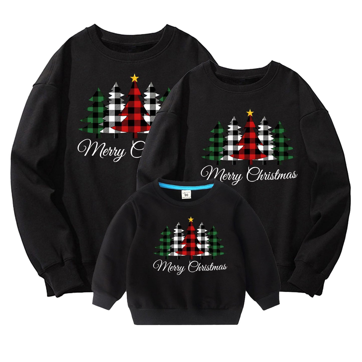 Family Matching Holiday Hoodie/Tee – Pure Cotton, American Style