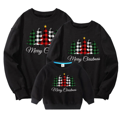 Family Matching Holiday Hoodie/Tee – Pure Cotton, American Style