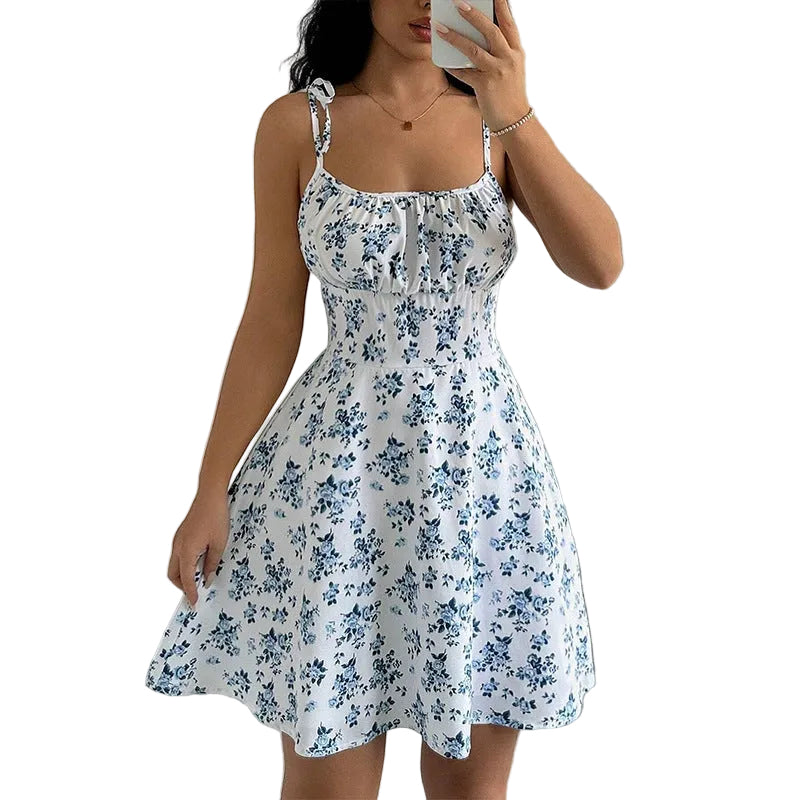 Floral Print A-Line Summer Dress for Women