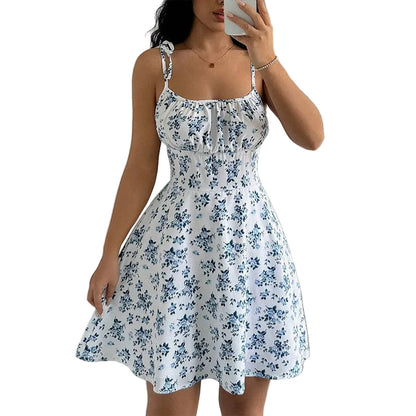 Floral Print A-Line Summer Dress for Women