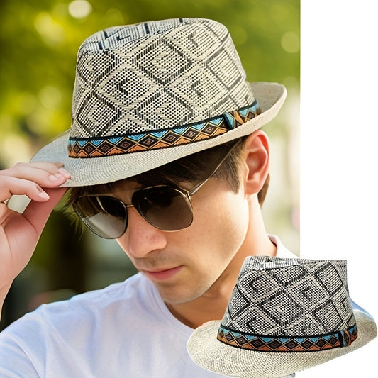Stylish British Jazz Straw Breathable Sun Hat