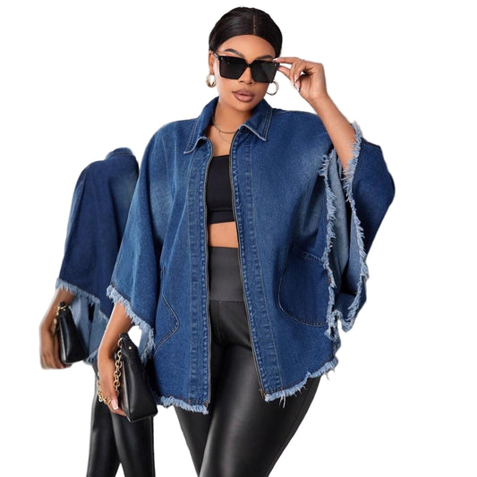 Women’s Fashion Loose Lapel Batwing-Sleeve Jacket Coat – Chic & Effortless Outerwear