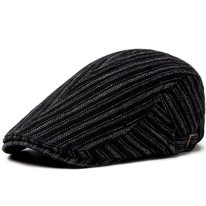 Denim Washed Men's Cotton Sunshade Retro British Stitching Beret