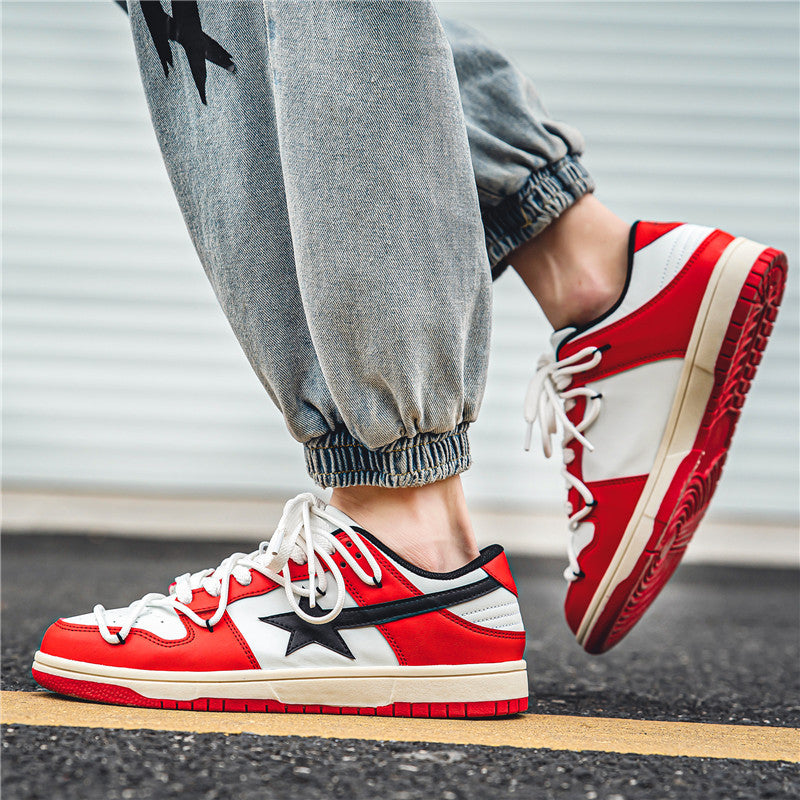 White and Red Star Dash Sneaker