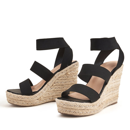 Espadrille Rope Sole Wedge Heel Sandals for Women