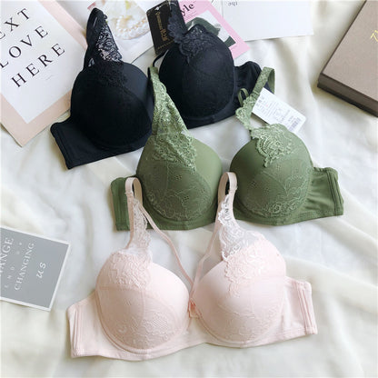 Plus Size Thin Lace Lingerie – Bust-Enhancing & Gathering Design
