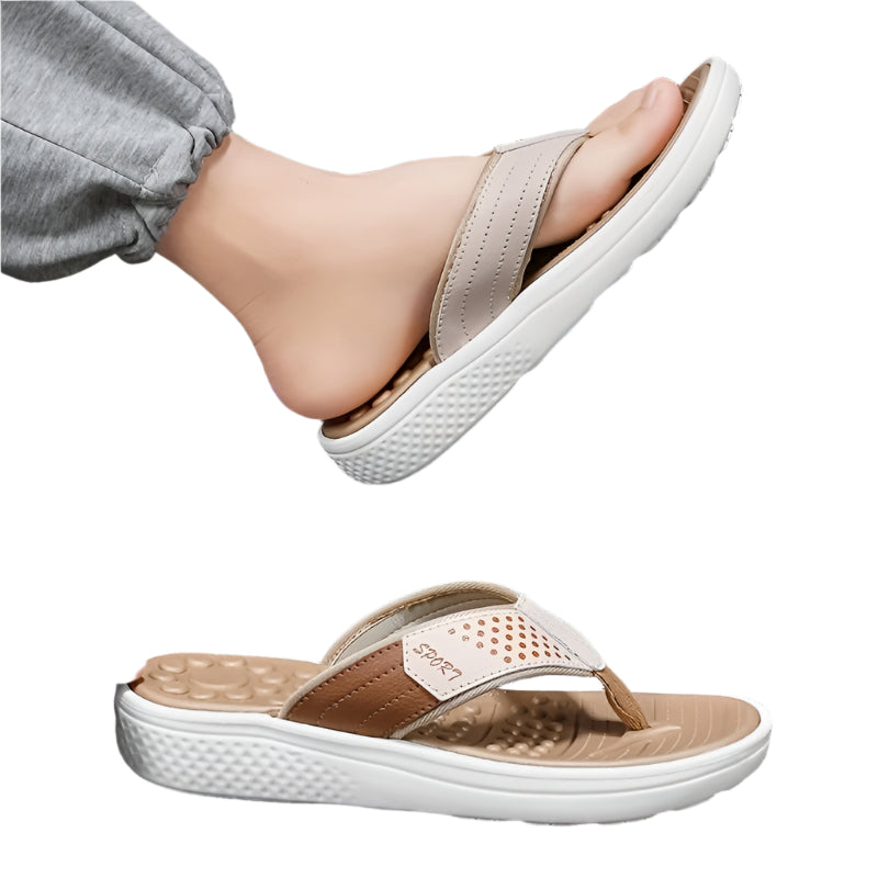 Men's Summer Beach Stylish Non-Slip Flip-Flops with Arch Support Sandals