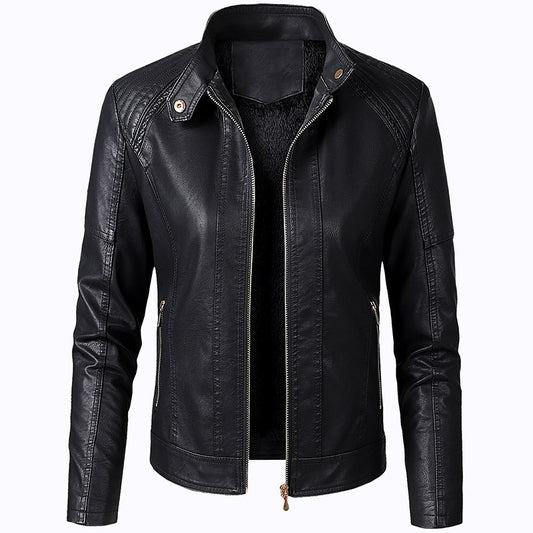 Women’s Long Sleeve PU Leather Short Jacket