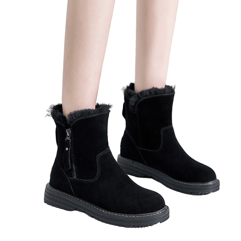 Women’s Martin Short Boots – Warm Cotton-Lined Ankle Shoes