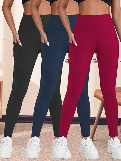 High-Waisted Moon Crescent Pocket Nine-Tenths Yoga Leggings