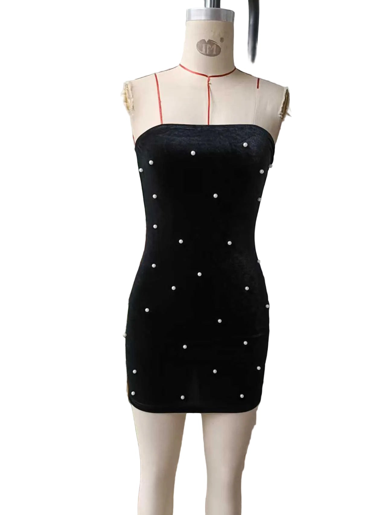 Elegant Pearl Velvet One-Shoulder A-Line Evening Dress