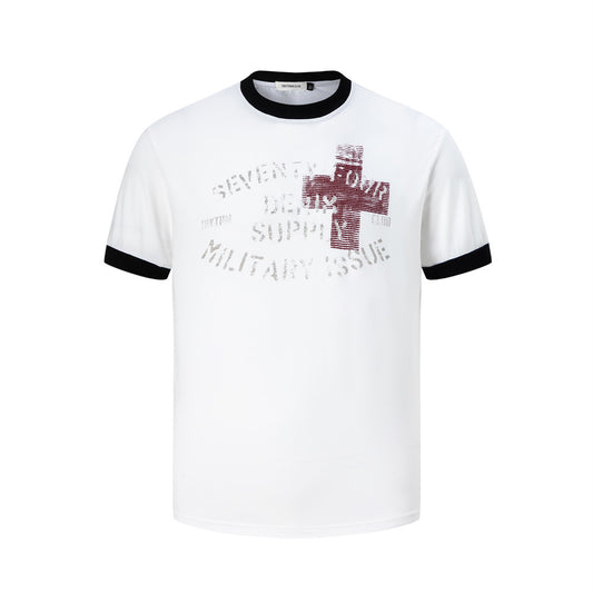 Urban Style Cross Print Casual T-Shirt