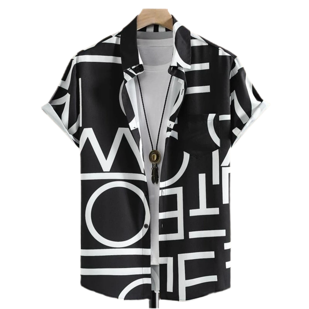 Men’s 3D Digital Print Stitch Shirt – Bold, Stylish & Modern Streetwear