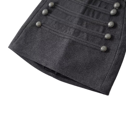 Elegant Button Accent Bodycon Skirt