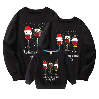 Family Matching Holiday Hoodie/Tee – Pure Cotton, American Style