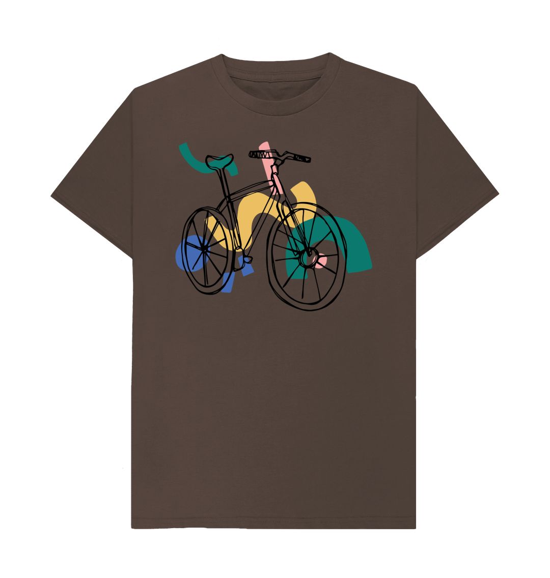 Chocolate Bicycle Print T-Shirt