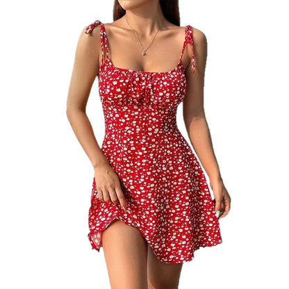 Floral Print A-Line Summer Dress for Women