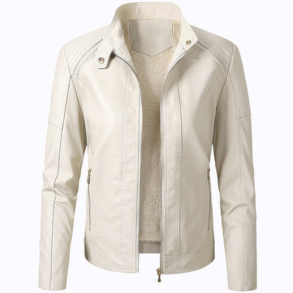 Women’s Long Sleeve PU Leather Short Jacket