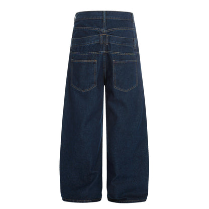 Women’s Layered Waistband Casual Denim Pants