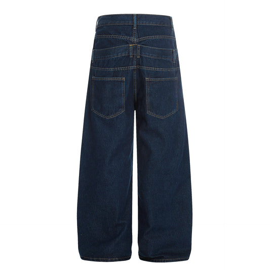 Women’s Layered Waistband Casual Denim Pants