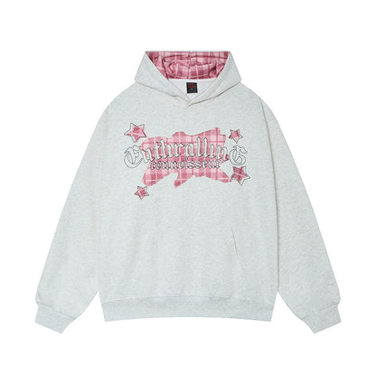 Street Style Color-Block Patch Hoodie Sweatshirt