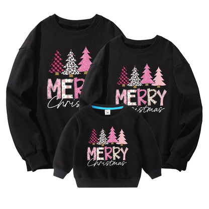 Family Matching Holiday Hoodie/Tee – Pure Cotton, American Style